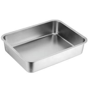Bandeja cuadrada moderna de acero inoxidable 304/201 de 70*50, bandeja profunda de Metal para el hogar, <span class=keywords><strong>Hotel</strong></span> y restaurante, Buffet para caja de arena para <span class=keywords><strong>gatos</strong></span> - Product Image 2