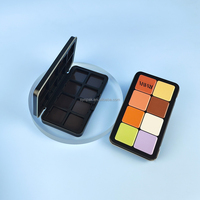 Palette de fards à paupières miniatures personnalisables 16 couleurs, boîte cosmétique minimaliste recyclable pour poudre libre et estampage, idéale pour les soins de la peau
