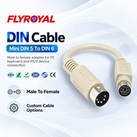 Kabel DIN 6 Inci Adaptor Male ke Female Mini DIN5 ke DIN6 Konektor Kabel PC Keyboard Perangkat PS2 Kabel Kustom