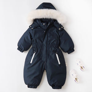 Wholesale Unisex Baby <strong>Jumpsuit</strong> for 1-3T Toddler Clothes Ski Wear With Hoodie Winter <strong>Jacket</strong> One Piece Rompers - Product Image 2