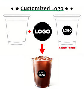 แก้วพลาสติกใส PET ขนาด 500 มล. 16 ออนซ์ สำหรับชานมไข่มุก สมูทตี้ กาแฟเย็น เครื่องดื่มเย็น แบบใช้แล้วทิ้ง พร้อมโลโก้สั่งทำ - Product Image 4