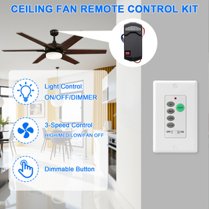 110VAC 60Hz 2.5A đơn cực Quạt Trần Tường chuyển đổi ABS 3 tốc độ ánh sáng quạt tường kiểm soát dây trung tính yêu cầu màu trắng - Product Image 3