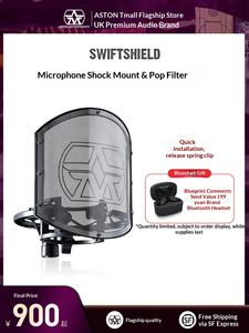 <span class=keywords><strong>ASTON</strong></span>/<span class=keywords><strong>Aston</strong></span> <span class=keywords><strong>Swift</strong></span> Shield : Support antichoc intégré pour microphone avec filtre anti-pop et protection contre le bruit - Product Image 6