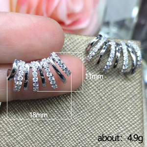 Orecchino a polsino curvo semplice da donna, alla moda, per uso quotidiano, accessori per l'orecchio - Product Image 4