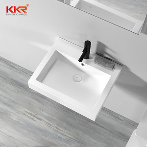 Lavabos en gros pour l'Europe, surface solide, lavabo mural suspendu, lavabo de salle de bain - Product Image 2