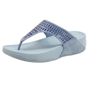 <span class=keywords><strong>Sandali</strong></span> <span class=keywords><strong>Ortopedici</strong></span> Estivi di Lusso con Strass per Donne, Punta Aperta, Suola Morbida, Zeppa, Scarpe da Spiaggia Firmate - Product Image 2
