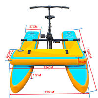 Vélo aquatique gonflable pour jeux en plein air, bateau à pédales flottant, vélo de mer