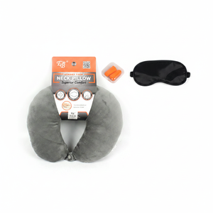 Cuscino da Viaggio Portatile per il Collo con Mascherina per Orecchie e Maschera per Occhi, 12 Pezzi/Confezione, in Memory Foam e Cotone Gonfiabile, Personalizzabile con Logo, Morbido e Confortevole - Product Image 4