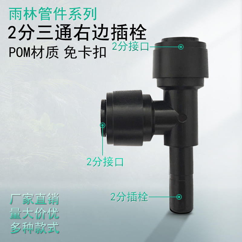 Bouchon latéral en T 2 points noir