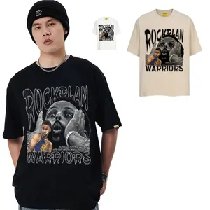 Vintage Heavy Weight Cotton T-Shirts Oversize T-Shirts Fashion Pattern T-Shirt For Men Printed