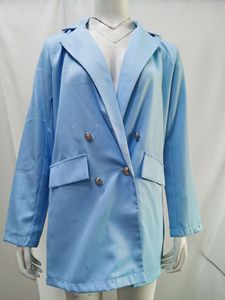 Giacca da ufficio sottile giacca tinta unita a collo alto Cardigan ampio a maniche lunghe completo <span class=keywords><strong>Blazer</strong></span> donna <span class=keywords><strong>Blazer</strong></span> donna <span class=keywords><strong>Blazer</strong></span> - Product Image 5