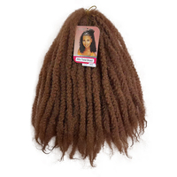 Cheveux synthétiques Marley Afro Kinky pour tresses, 18 pouces, résistants à la chaleur, extensions de tresses au crochet Spring Twist pour femmes