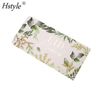 Enveloppe cadeau islamique pour dame, lot de 3, papier-monnaie, feuille d'estampage or, marbre Floral, Eid Mubarak, SD1364