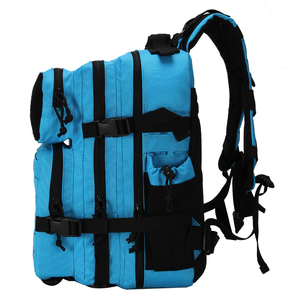 กระเป๋าเป้สะพายหลัง LUPU Tactical ขนาด 36-56 ลิตร ทำจากไนลอน ระบบ MOLLE ปิดด้วยซิป เหมาะสำหรับทุกเพศ สีฟ้า พร้อมแผ่นแปะธงชาติสหรัฐอเมริกา - Product Image 2