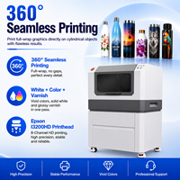 Imprimante UV Cylindrique Baysoon Inkjet CMYK Blanc Vernis, Machine d'Impression UV Rotative à 360 Degrés pour Gobelets, Bouteilles et Boîtes