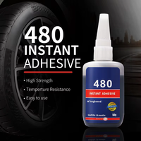 Colle instantanée industrielle 480 à séchage rapide, résistante aux chocs, adhésif renforcé pour quincaillerie, accessoires automobiles, cuir, céramique