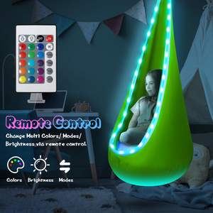 एलईडी लाइट्स के साथ इनडोर आउटडोर पॉड स्विंग सीट किड्स बेबी हैमॉक - Product Image 2