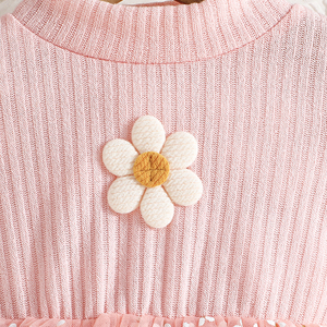 ชุดเดรสตาข่ายปักลายดอกไม้สุดน่ารักสำหรับเด็กผู้หญิง เสื้อผ้าเด็กน่ารักสำหรับงานวันเกิด ลายเจ้าหญิง - Product Image 4