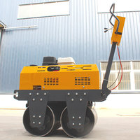 Mini-compacteur routier vibrant à double tambour de 500 kg, portatif, avec moteur Honda et pompe KYB, à vendre en Chine