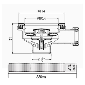 <span class=keywords><strong>TALEA</strong></span> 3 1/2 "panier d'évier de cuisine passoire; Évier de cuisine 3.5" panier passoire déchets avec débordement; Bouchon de vidange d'évier de cuisine - Product Image 5