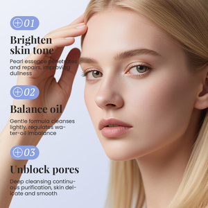 KORMESIC Marque Privée Vente en Gros 100g Nettoyant Visage Éclaircissant à la Glycérine Perle Éclatante Hydratant Équilibrant le Sébum - Product Image 3