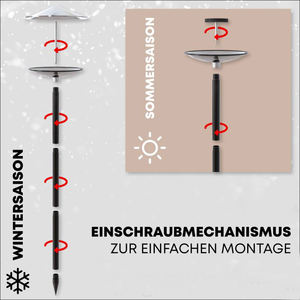 JH-Mech Hochwertiger Vogelfutterspender für den Außenbereich, Wetterfest, Edelstahl, Freistehende Wildvogel-Futterstation - Product Image 4
