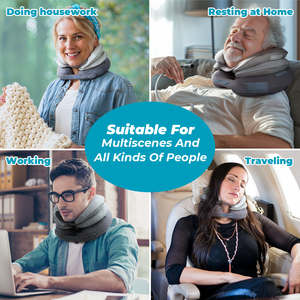 Soporte de cuello inflable desmontable LK, almohada de tracción, dispositivo de tracción de aire para aliviar el dolor de cuello, soporte de articulación Cervical - Product Image 3