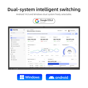4K Android 14.0 55 65 75 86 98 110 Zoll Smart Interaktives Whiteboard mit 40-Punkt-Touch und 32GB 128GB 256GB Speicher - Product Image 4