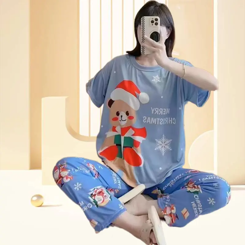 Wholesale Cheap Three Piece Loungewear Set Ladies Pyjama Pijama Women'S Pajamas 3 In 1 Sleepwear Nighties