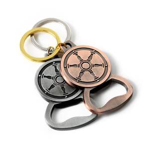 Décapsuleur de bouteille rond classique en alliage de zinc personnalisé par sublimation, porte-clés, cadeau promotionnel, décapsuleur de bière personnalisé - Product Image 3