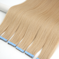 Lanxun - Extensiones de Cabello Humano al por Mayor de 26 Pulgadas, Doble Trama, Europeas, 60a, Extensiones de Cabello Virgen Remy con Cinta Adhesiva