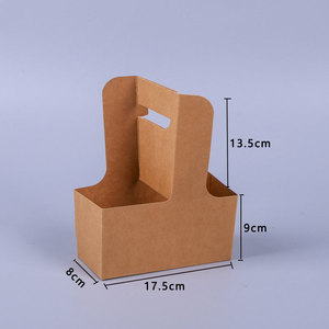 IMEE Portavasos de Papel Desechables Personalizados para Llevar Bebidas, Paquete de 2, Caja para Transportar Bebidas con Asa - Product Image 4