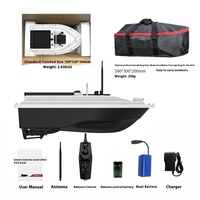 Perahu Pancing Plastik GPS Kontrol Jarak Jauh Satu Tangan yang Ditingkatkan, Penentuan Posisi Presisi Satu Sentuhan, Kembali Otomatis, Jangkauan 500-600M, 1.5kg