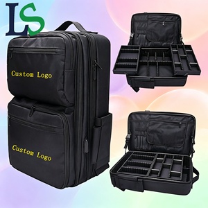Sac de rangement multifonctionnel grande capacité pour outils de coiffure et cosmétiques de barbier, sac <span class=keywords><strong>à</strong></span> dos portable pour barbier, vente en gros - Product Image 1
