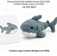 Peluche Requin Personnalisée, Jouet Doux en Peluche pour Bébé, Mascotte, OEM ODM, Conception Personnalisée, Logo, Faible MOQ pour Promotion