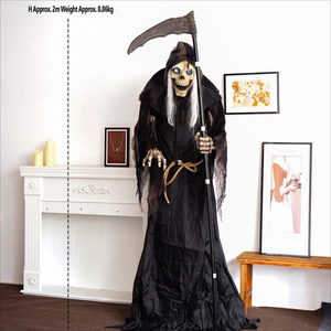 Decoración de Halloween: Gran Figura Eléctrica de Inducción de la Parca con Guadaña para Casa Embrujada o Sala de <span class=keywords><strong>Escape</strong></span> - Product Image 2