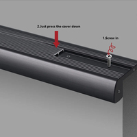 Profilé LED antidérapant en aluminium pour escalier, étanche, avec bande lumineuse rigide rétroéclairée pour marches et plinthes d'escalier