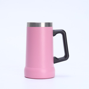 Double-walled Stainless Steel Insulated <b>Mug</b> 24oz Handle <b>Large</b> Drinking Size German Beer <b>Mug</b> Office <b>Mug</b> In Stock - Product Image 3