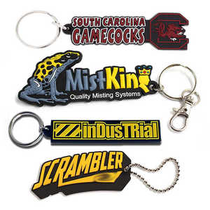 Manufacturer Custom Silicone <b>Cute</b> Letter 2d Pvc Key Chain <b>Keyring</b> Promotional Gift Designer Rubber Soft 3d Logo Custom Keychain - Product Image 2