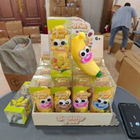 Jouet anti-stress en forme de banane, fabriqué à la main, rempli de blocs de construction, jouet sensoriel pour soulager le stress