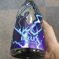 Étiquettes de bouteille de vin LED lumineuses personnalisées, colorées, imperméables, EL, pour soirées en boîte de nuit, avec des thèmes d'Halloween et de Noël