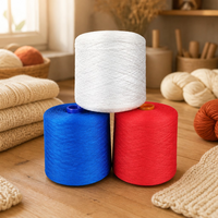 Fil à coudre 100 % polyester filé en anneau 40/2 torsadé, 3 couleurs, en cône souple en plastique, prêt à l'emploi, directement de l'usine, pour la couture de vêtements