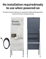 Écran LED mobile d'intérieur P1.53/P1.86 empilable vertical avec cadre KT et animation pour magasins de détail et éducation, garantie 3 ans