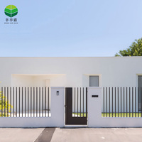 Valla de Lamas para Exteriores, Color Negro, Paneles de Privacidad de Aluminio, Valla Moderna para Jardín, Súper Antioxidante, Semi-privacidad, Metal de Aluminio