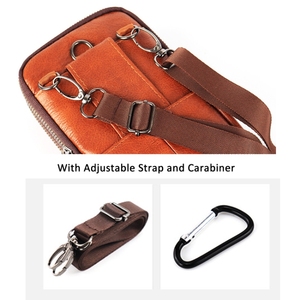 Vente en gros Nouveau Trenas KUNQITIAN Sac de taille pour <span class=keywords><strong>téléphone</strong></span> portable <span class=keywords><strong>Ceinture</strong></span> Étui en cuir avec bandoulière - Product Image 5