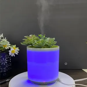 New Ultrasonic Essential Oil air humidifier Simulation 400ML Plant oil diffuser 3D Green Plant Humidifier diffuser For Home