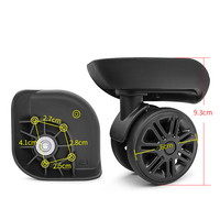 Roues de remplacement pour valises à roulettes 60 mm 55 mm double roue pivotante à 360 degrés pour valises swiss Polo