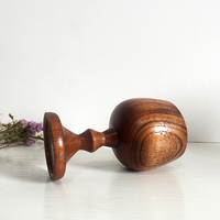 Coupe à vin rouge en bois massif vintage personnalisable, écologique, réutilisable, gobelet à champagne au design classique, verre à vin en bois durable