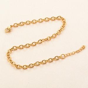 <span class=keywords><strong>Bracelet</strong></span> simple en acier inoxydable à maillons en O pour hommes et femmes, chaîne de cheville, chaîne de main, couleur or, bijou en métal, cadeau - Product Image 6