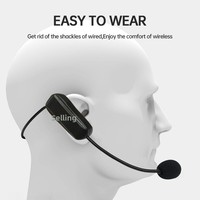 Mikrofon Kondensor Nirkabel K470 Plug and Play untuk Pengajaran, Pertunjukan Panggung, Peralatan Audio Headset UHF